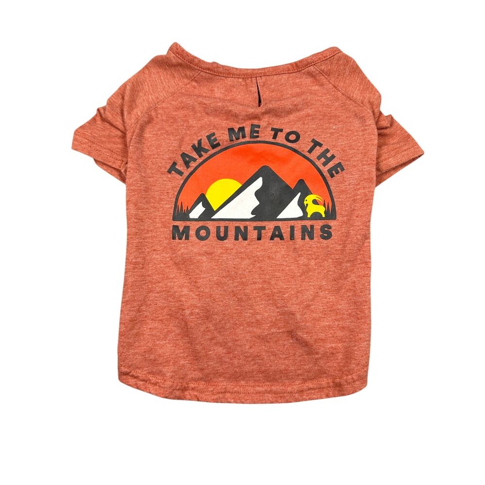 Backcountry x Petco Dog T-Shirt Take Me To The Mountains Orange M